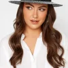 M&Co Yours Yours Black & White Contrast Straw Boater Hat>Women Hats