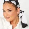 M&Co Yours Yours Black & White Spot Print Scarf>Women Scarves