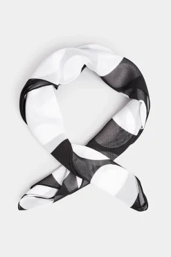 M&Co Yours Yours Black & White Spot Print Scarf><noscript><img width=