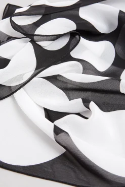 M&Co Yours Yours Black & White Spot Print Scarf><noscript><img width=