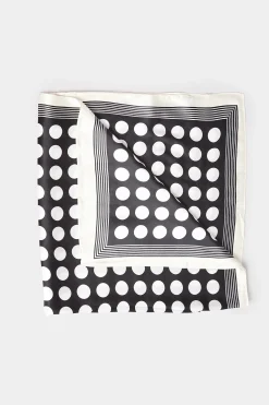 M&Co Yours Yours Black & White Polka Dot Print Scarf><noscript><img width=