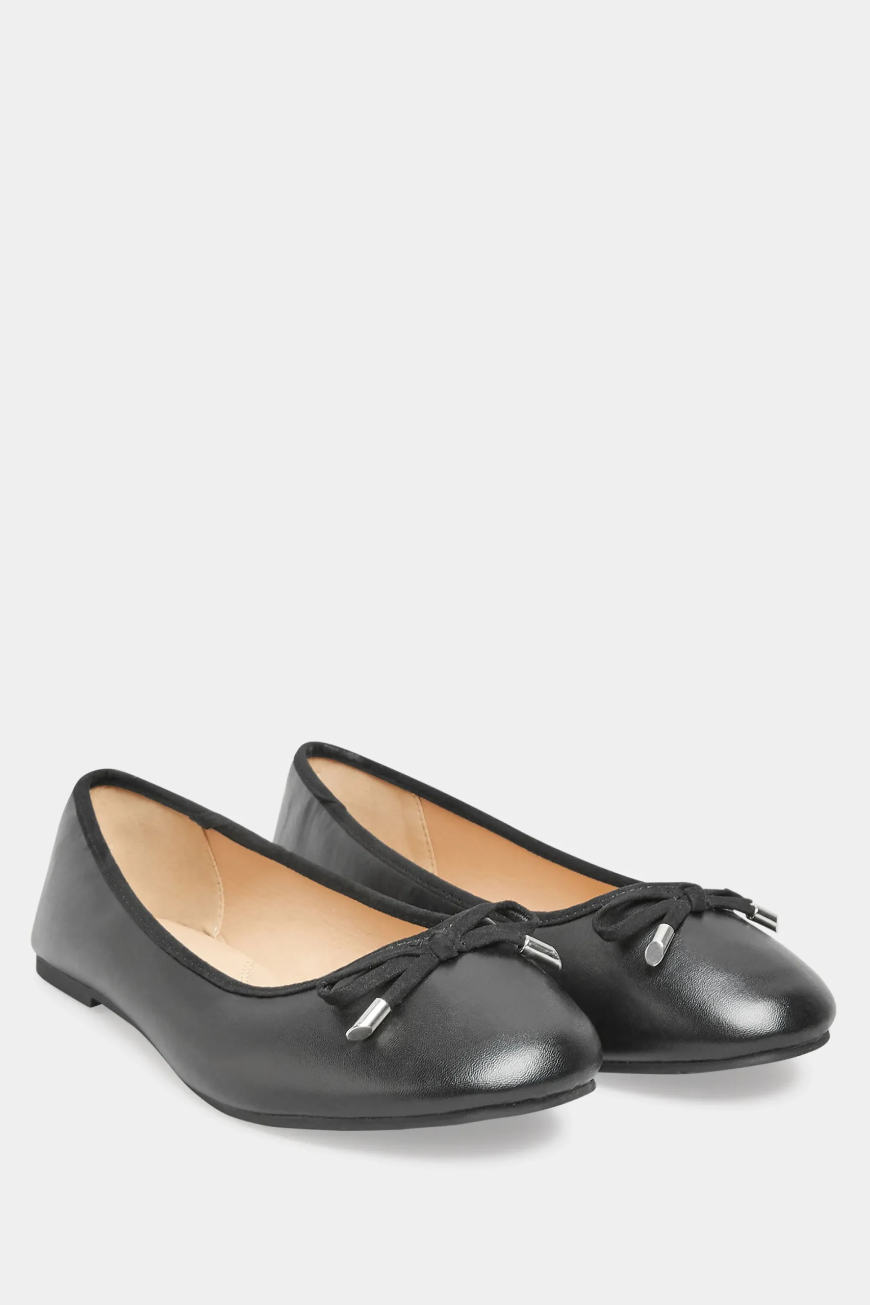 M&Co Yours Yours Black Ballerina Pumps In Wide E Fit & Extra Wide Eee Fit>Women Flat Shoes