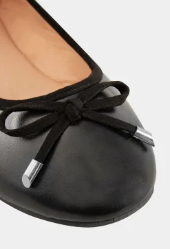 M&Co Yours Yours Black Ballerina Pumps In Wide E Fit & Extra Wide Eee Fit><noscript><img width=