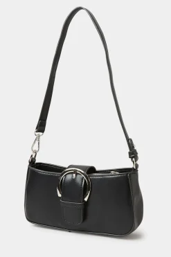 M&Co Yours Yours Black Buckle Front Shoulder Bag>Women Bags