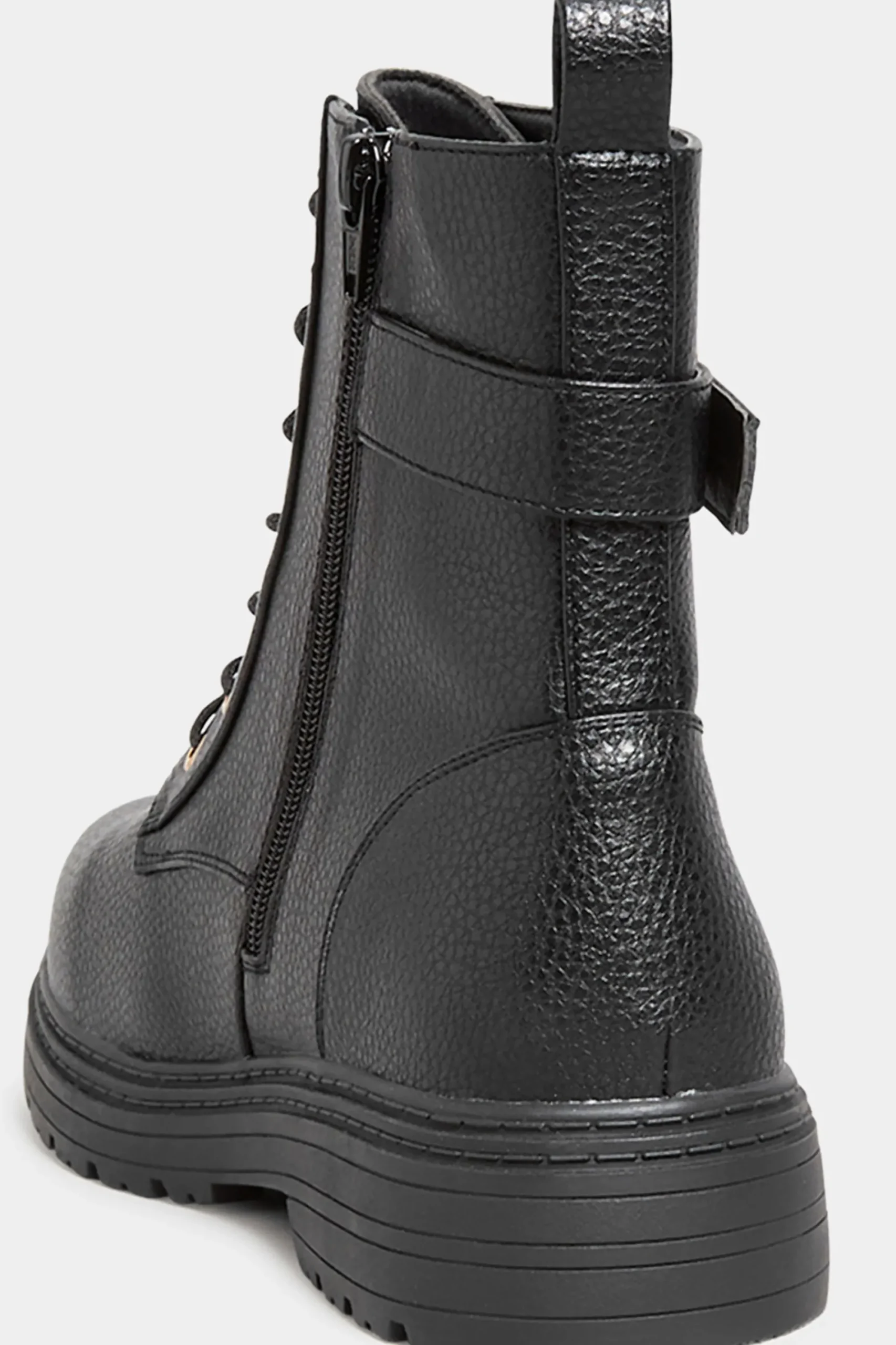 M&Co Yours Yours Black Buckle Lace Up Ankle Boots In Wide E Fit & Extra Wide Eee Fit>Women Boots