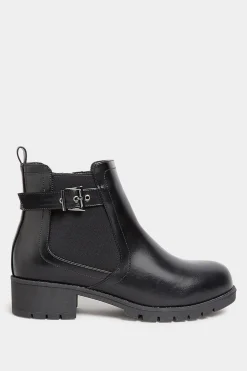 M&Co Yours Yours Black Buckle Ankle Boots In Wide E Fit & Extra Wide Eee Fit><noscript><img width=