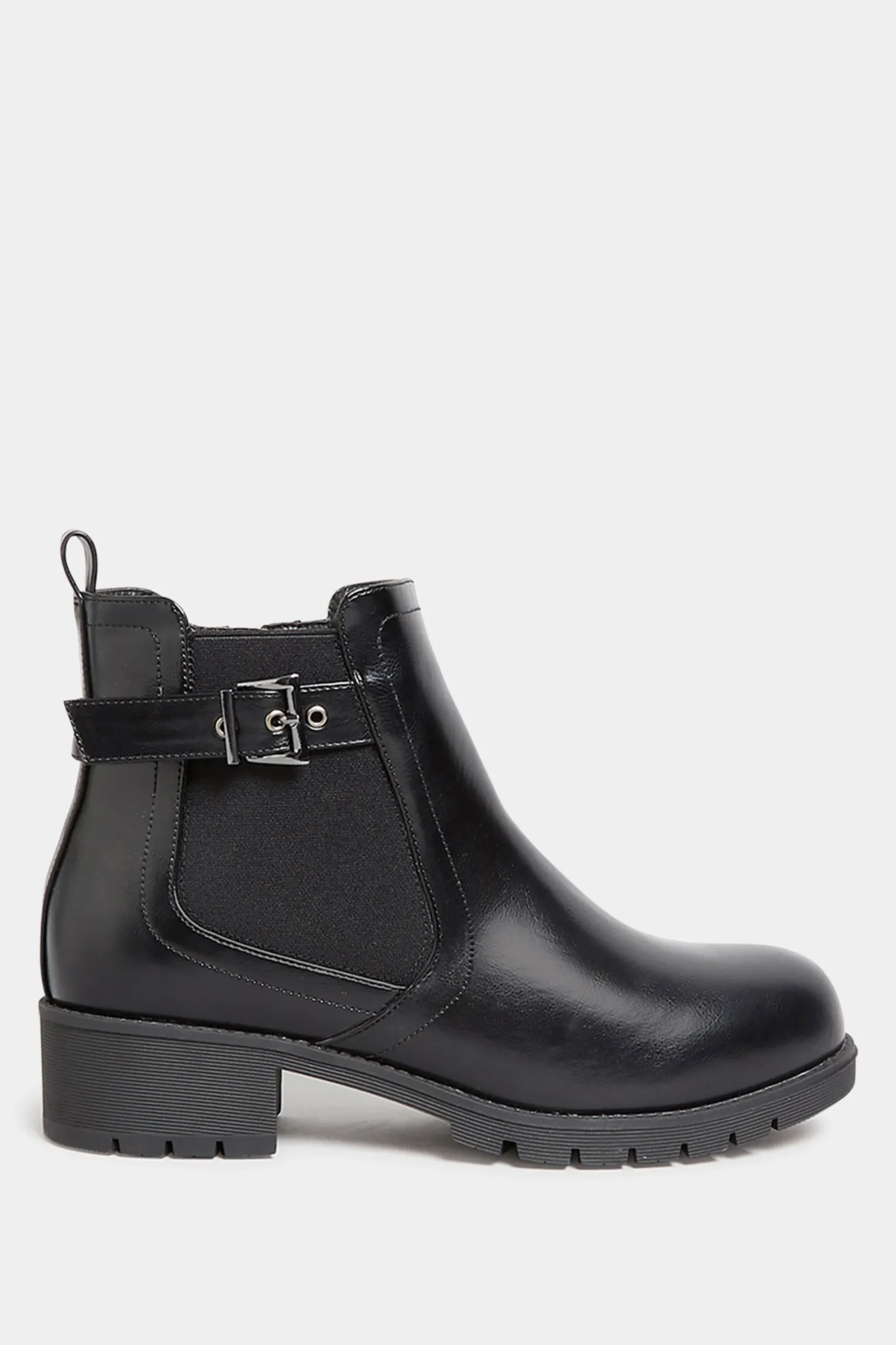 M&Co Yours Yours Black Buckle Ankle Boots In Wide E Fit & Extra Wide Eee Fit>Women Boots