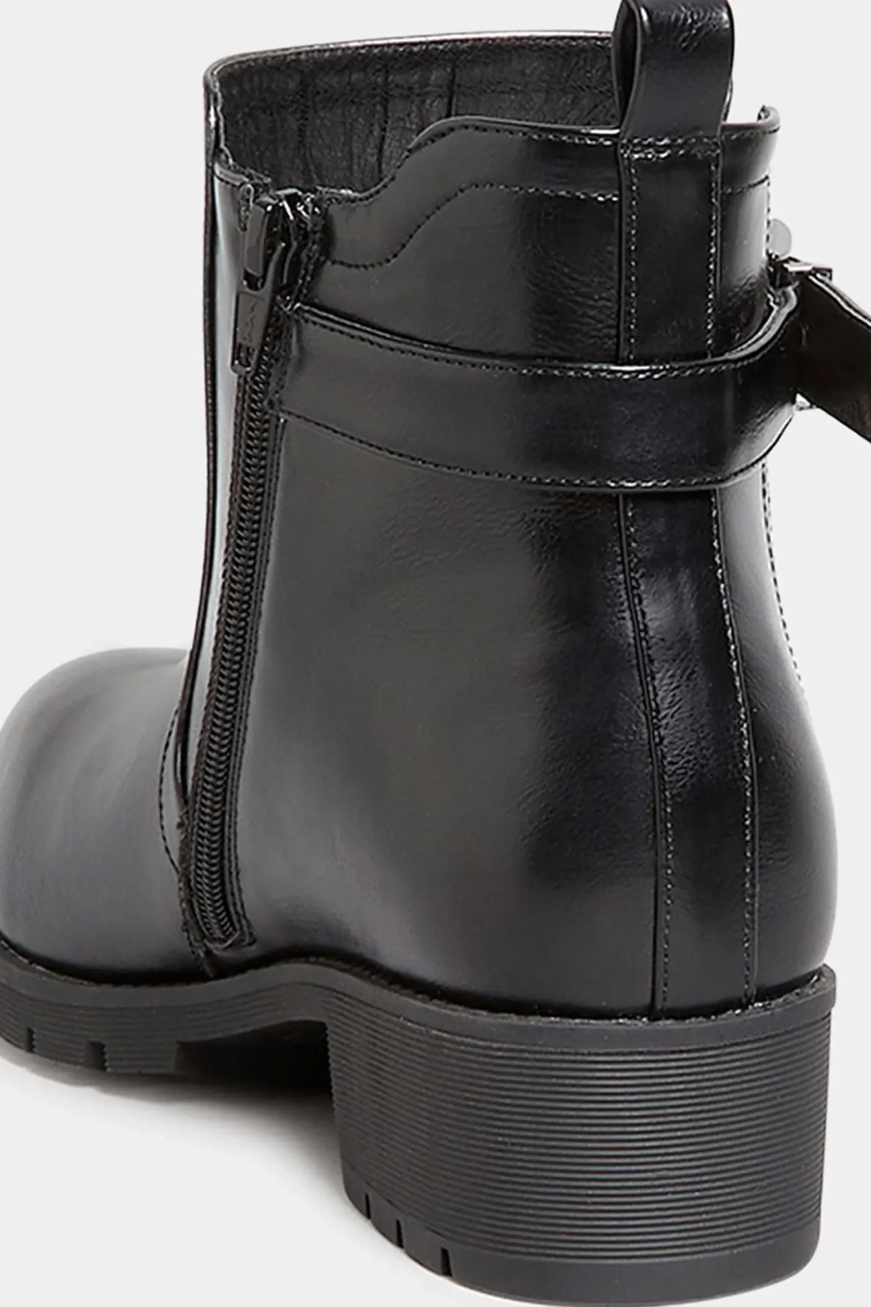 M&Co Yours Yours Black Buckle Ankle Boots In Wide E Fit & Extra Wide Eee Fit>Women Boots