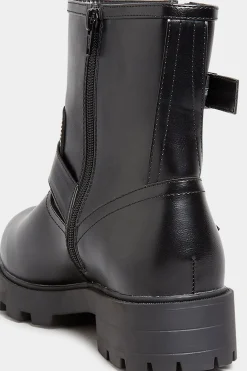 M&Co Yours Yours Black Buckle Biker Boot In Wide E Fit & Extra Wide Eee Fit><noscript><img width=