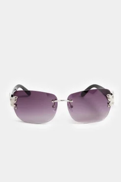 M&Co Yours Yours Black Butterfly Frameless Sunglasses>Women Sunglasses