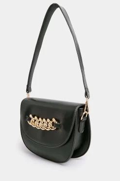 M&Co Yours Yours Black Chain Detail Shoulder Bag>Women Bags