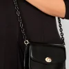 M&Co Yours Yours Black Chain Lock Detail Bag>Women Bags