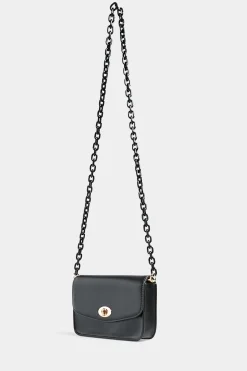 M&Co Yours Yours Black Chain Lock Detail Bag>Women Bags