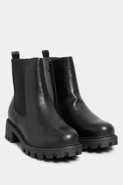 M&Co Yours Yours Black Chunky Chelsea Boots In Wide E Fit & Extra Wide Eee Fit>Women Boots