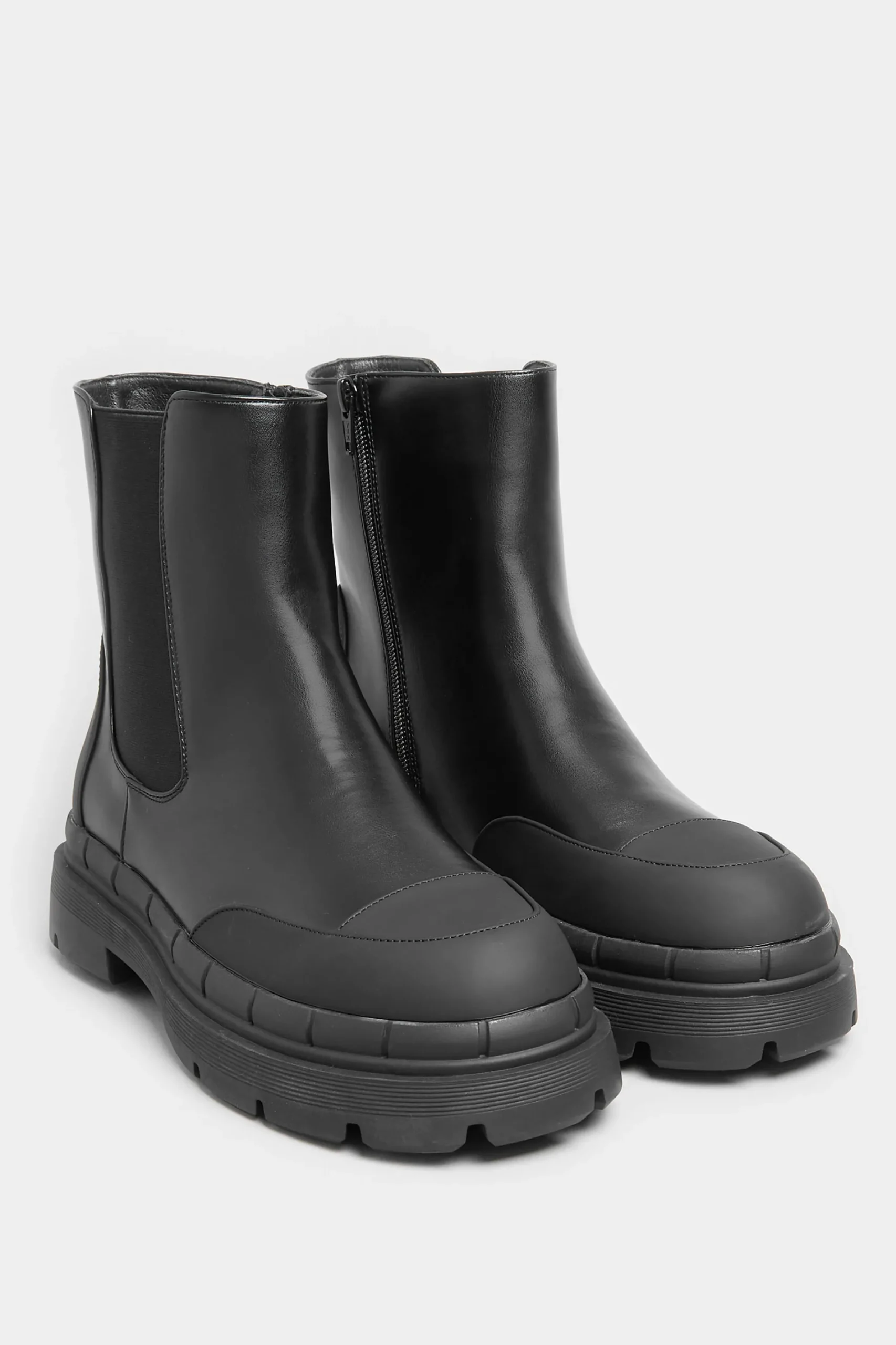 M&Co Yours Yours Black Chunky High Chelsea Boots In Extra Wide Eee Fit>Women Boots