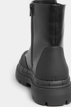 M&Co Yours Yours Black Chunky High Chelsea Boots In Extra Wide Eee Fit><noscript><img width=