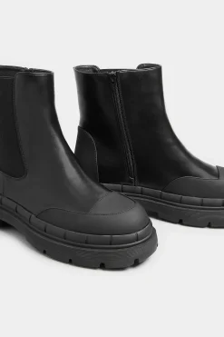 M&Co Yours Yours Black Chunky High Chelsea Boots In Extra Wide Eee Fit><noscript><img width=