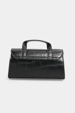 M&Co Yours Yours Black Croc & Gold Chain Mini Bag><noscript><img width=