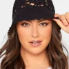 M&Co Yours Yours Black Crochet Bucket Hat>Women Hats