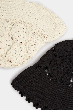 M&Co Yours Yours Black Crochet Bucket Hat><noscript><img width=