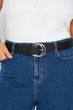 M&Co Yours Yours Black Double Hoop Belt>Women Belts
