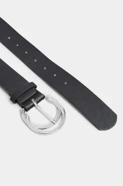 M&Co Yours Yours Black Double Hoop Belt><noscript><img width=