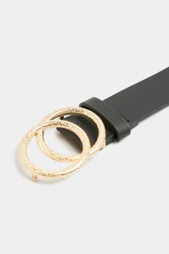 M&Co Yours Yours Black Double Circle Textured Belt><noscript><img width=