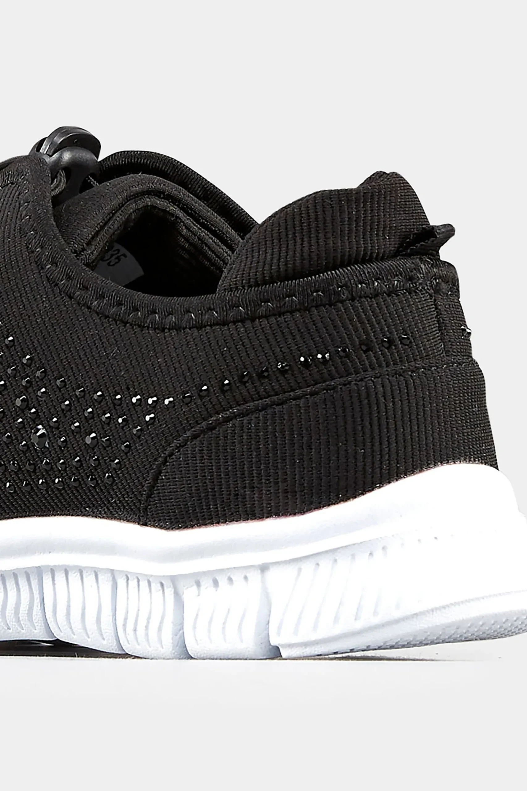 M&Co Yours Yours Black Embellished Trainers In Wide E Fit & Extra Wide Eee Fit>Women Flat Shoes