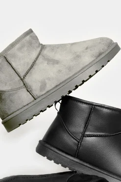 M&Co Yours Yours Black Faux Leather Faux Fur Lined Ankle Boots In Extra Wide Eee Fit><noscript><img width=