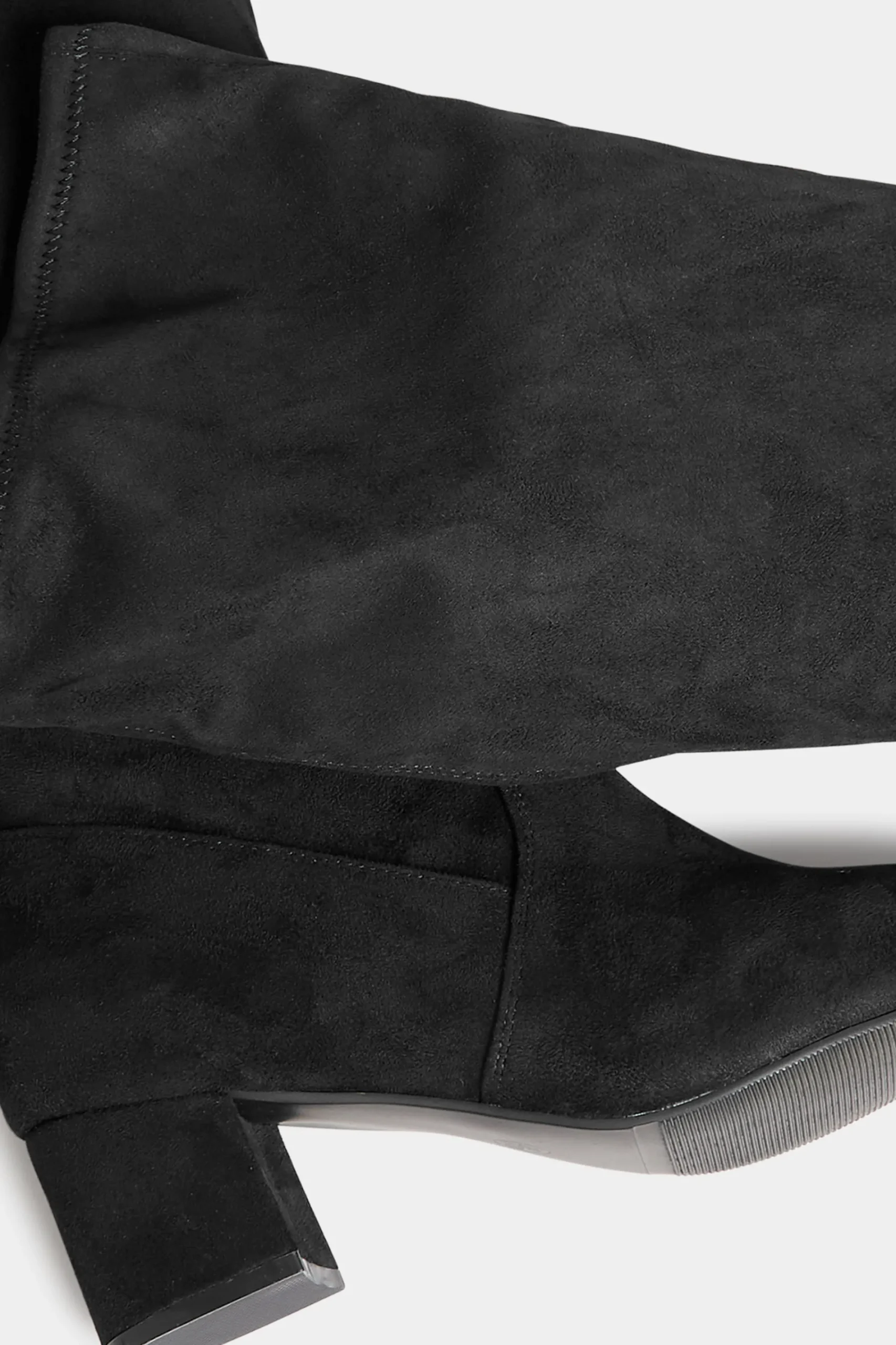 M&Co Yours Yours Black Faux Suede Stretch Heeled Knee High Boots In Wide E Fit & Extra Wide Eee Fit>Women Boots