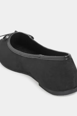 M&Co Yours Yours Black Faux Suede Ballerina Pumps In Wide E Fit & Extra Wide Eee Fit><noscript><img width=