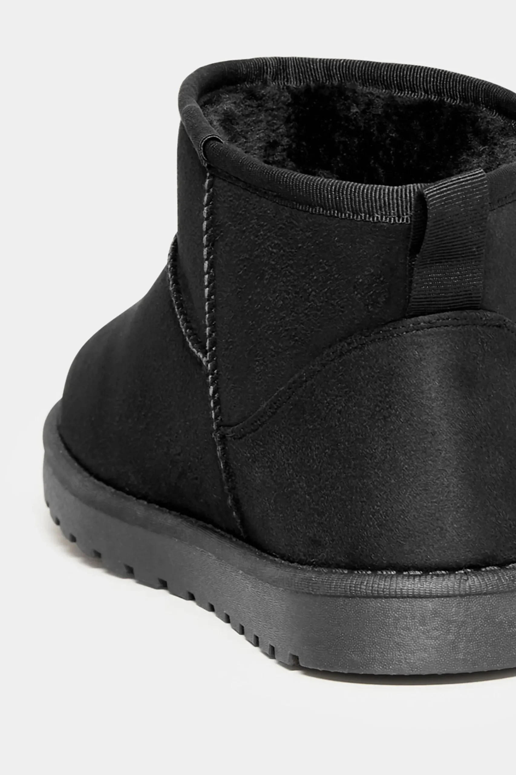 M&Co Yours Yours Black Faux Suede Faux Fur Lined Ankle Boots In Wide E Fit & Extra Wide Eee Fit>Women Boots
