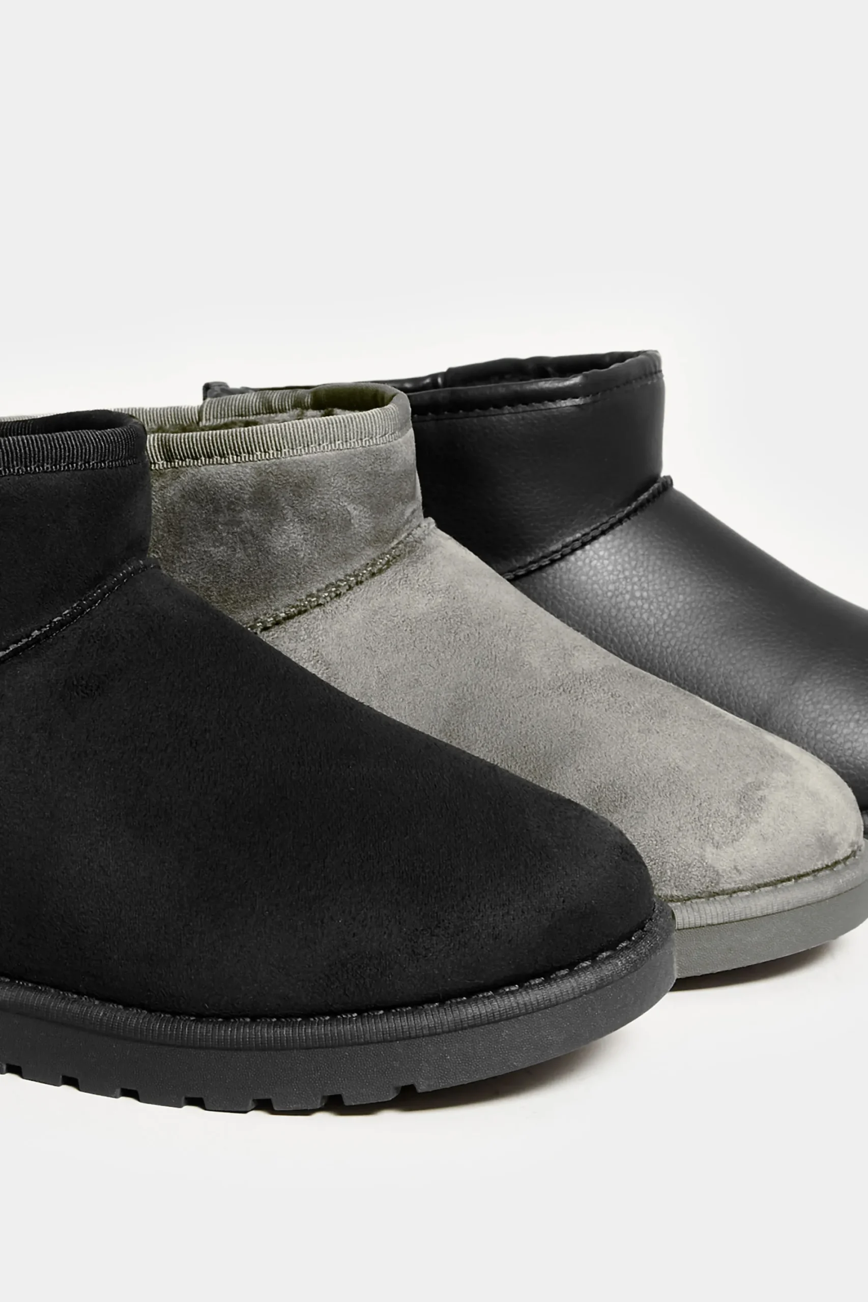 M&Co Yours Yours Black Faux Suede Faux Fur Lined Ankle Boots In Wide E Fit & Extra Wide Eee Fit>Women Boots