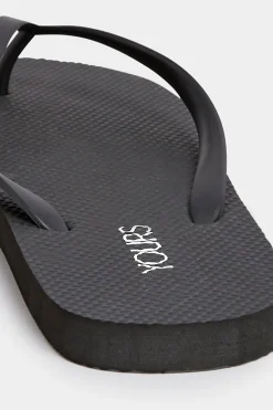 M&Co Yours Yours Black Flip Flops In Extra Wide Eee Fit><noscript><img width=