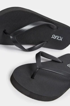 M&Co Yours Yours Black Flip Flops In Extra Wide Eee Fit><noscript><img width=