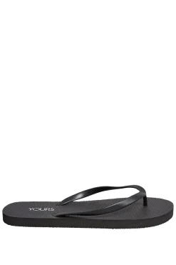 M&Co Yours Yours Black Flip Flops In Extra Wide Eee Fit><noscript><img width=