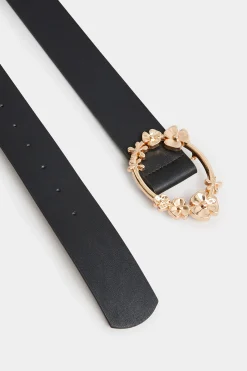 M&Co Yours Yours Black Floral Buckle Belt><noscript><img width=