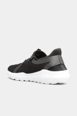 M&Co Yours Yours Black Knitted Mesh Trainers In Standard Fit><noscript><img width=