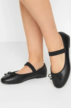 M&Co Yours Yours Black Mary Jane Ballerina Pumps In Wide E Fit & Extra Wide Eee Fit>Women Flat Shoes