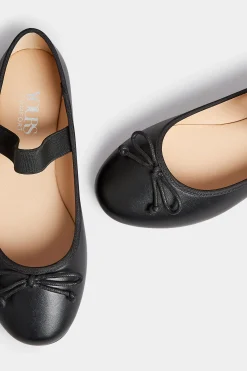 M&Co Yours Yours Black Mary Jane Ballerina Pumps In Wide E Fit & Extra Wide Eee Fit><noscript><img width=