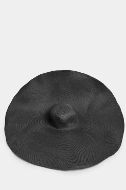 M&Co Yours Yours Black Oversized Brim Straw Hat><noscript><img width=
