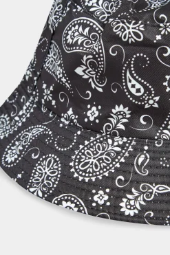 M&Co Yours Yours Black Paisley Print Bucket Hat>Women Hats