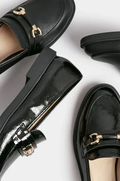 M&Co Yours Yours Black Patent Chain Detail Loafer In Wide E Fit & Extra Wide Eee Fit><noscript><img width=