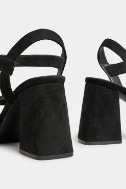 M&Co Yours Yours Black Platform Sandal Heels In Wide E Fit & Extra Wide Eee Fit><noscript><img width=