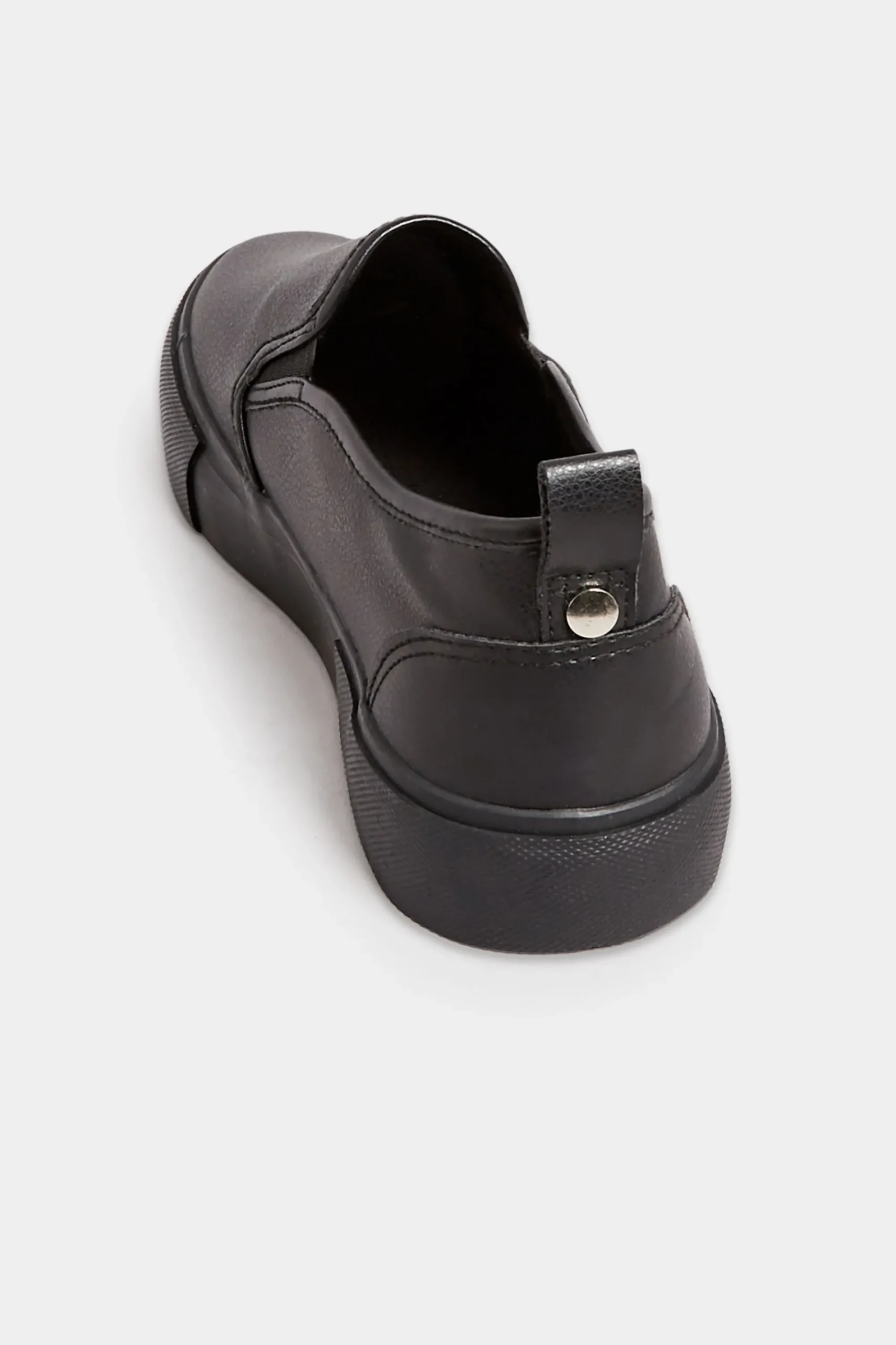 M&Co Yours Yours Black Pu Slip On Trainersin Wide E Fit>Women Trainers