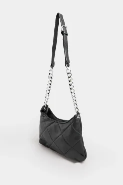 M&Co Yours Yours Black Quilted Chain Strap Shoulder Bag>Women Bags