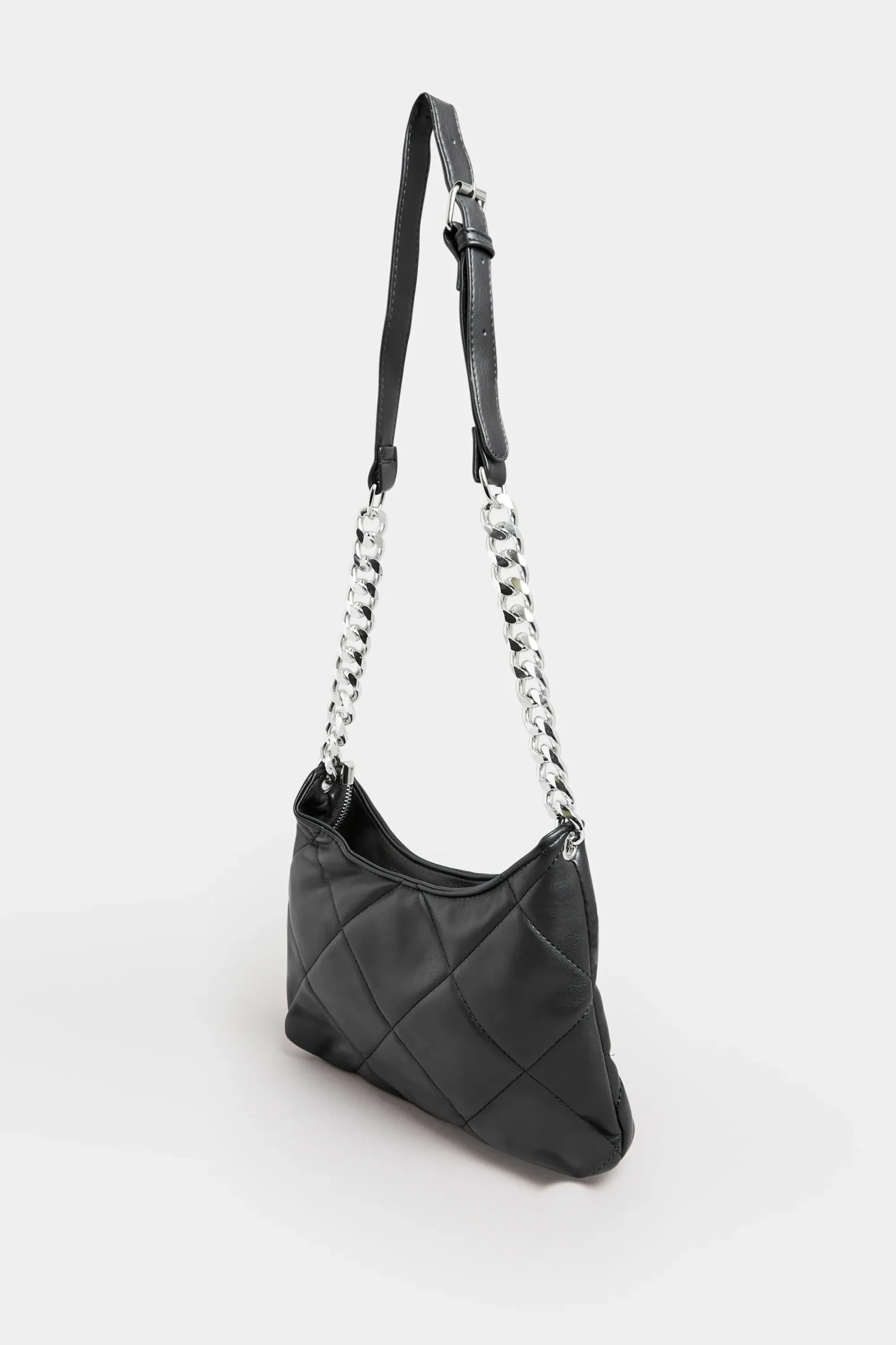 M&Co Yours Yours Black Quilted Chain Strap Shoulder Bag>Women Bags