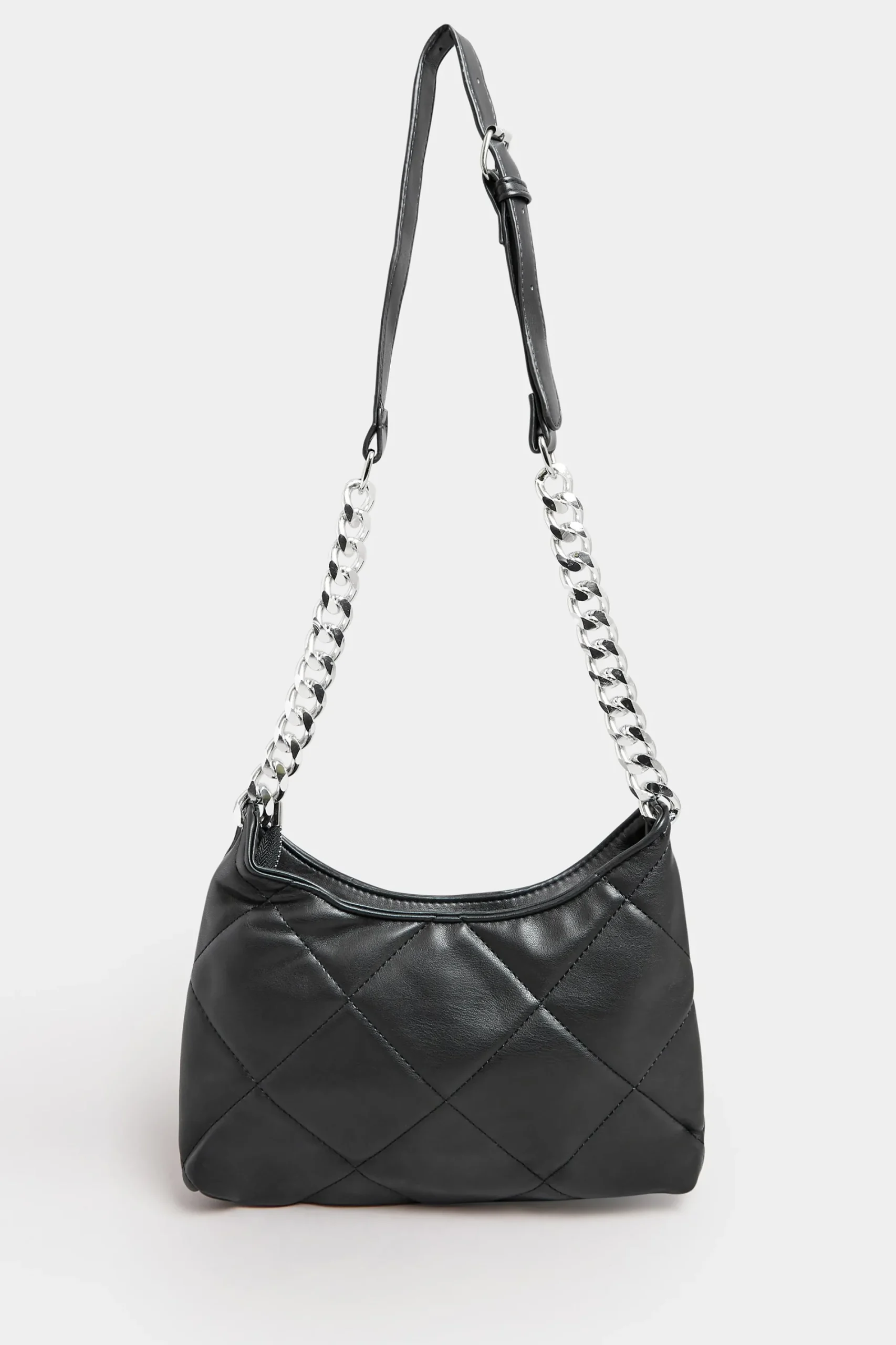 M&Co Yours Yours Black Quilted Chain Strap Shoulder Bag>Women Bags