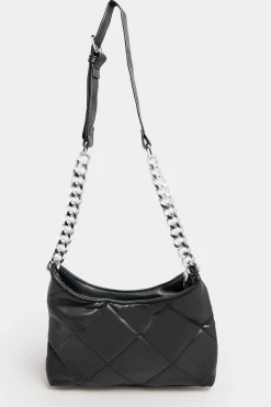 M&Co Yours Yours Black Quilted Chain Strap Shoulder Bag><noscript><img width=