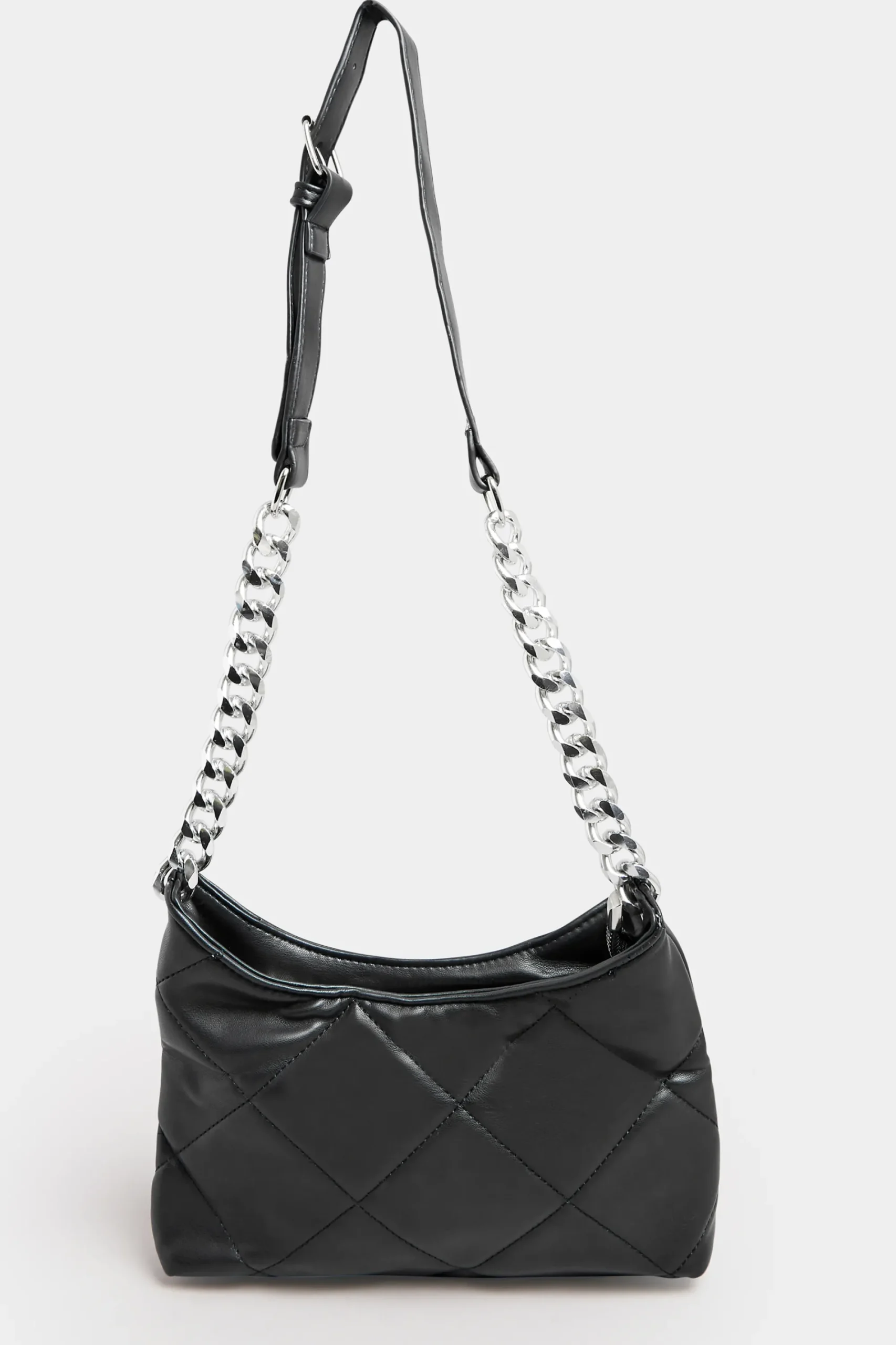 M&Co Yours Yours Black Quilted Chain Strap Shoulder Bag>Women Bags
